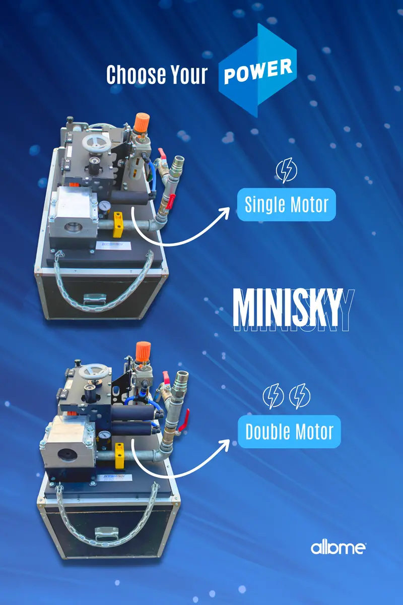 minisky cable blowing machine single and double motor