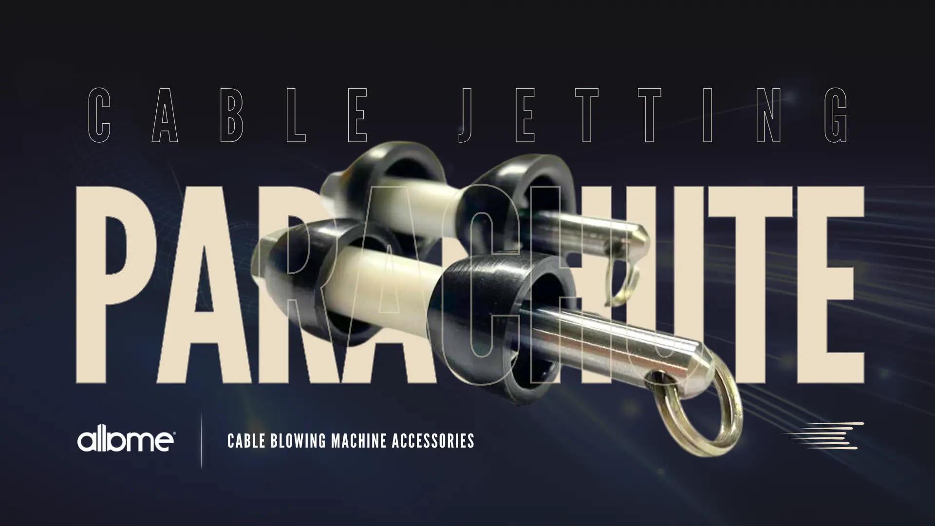 cable blowing parachute