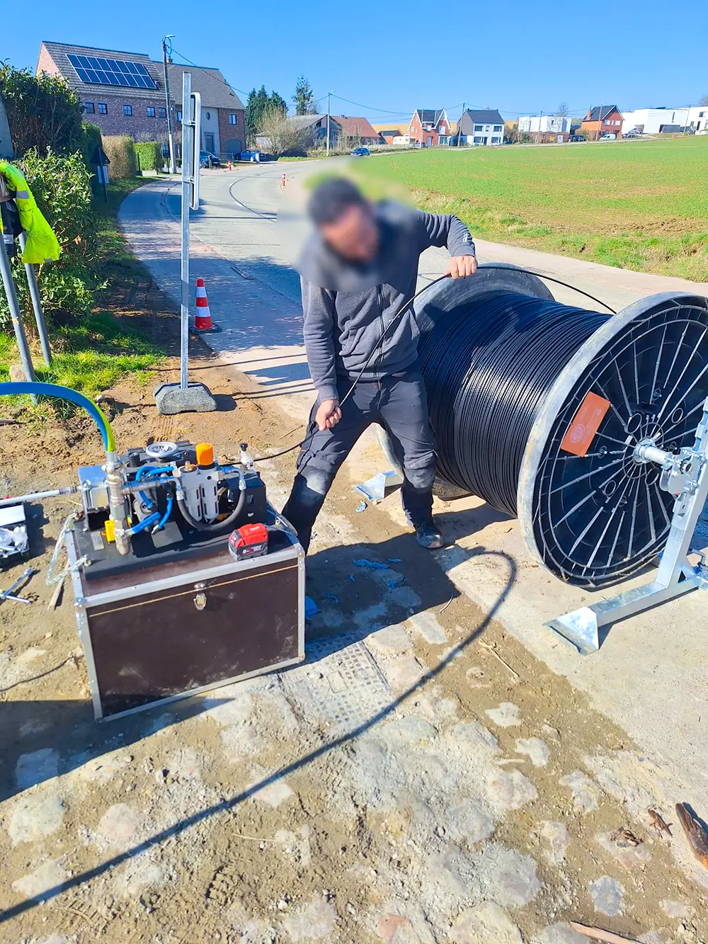 Microduct Fiber Blowing Machine