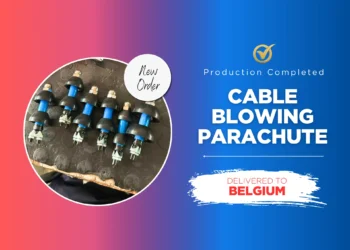 Cable Blowing Parachute Delivered to Belgium