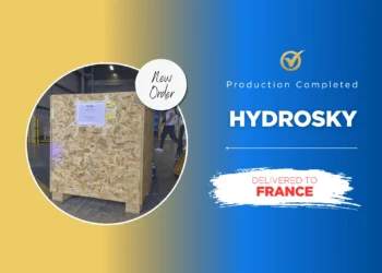 hydrosky cable blowing machine delivered to france