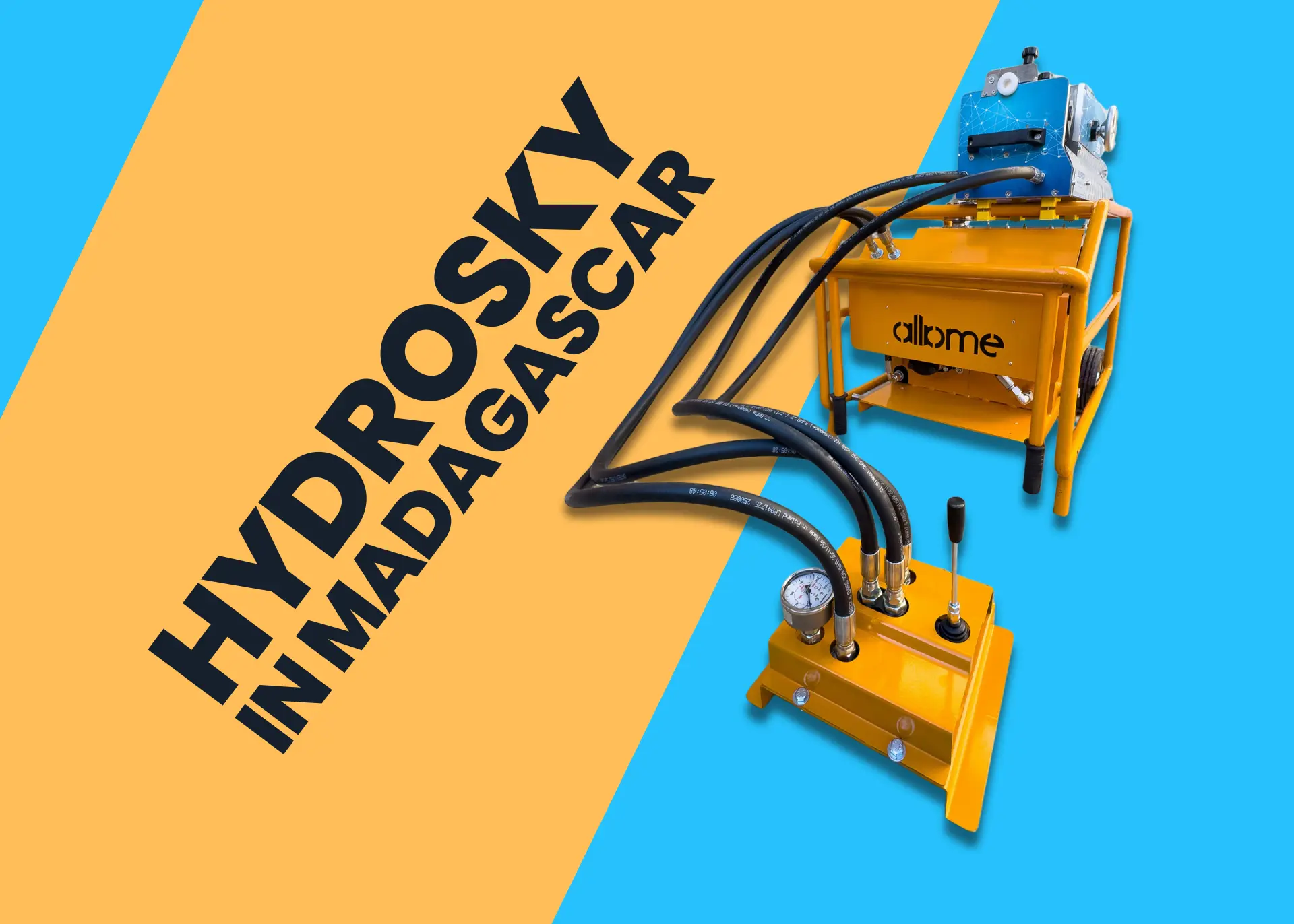 hydrosky working in madagascar for fiber cable blowing