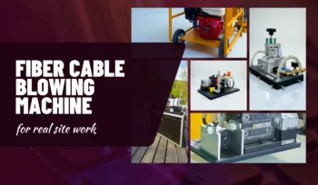fiber cable blowing machine for real site work