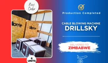 Six DrillSky Cable Blowing Machines Delivered to Zimbabwe
