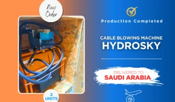 two hydrosky cable blowing machines shipped to saudi arabia