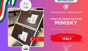 minisky cable blowing machine shipped to italy